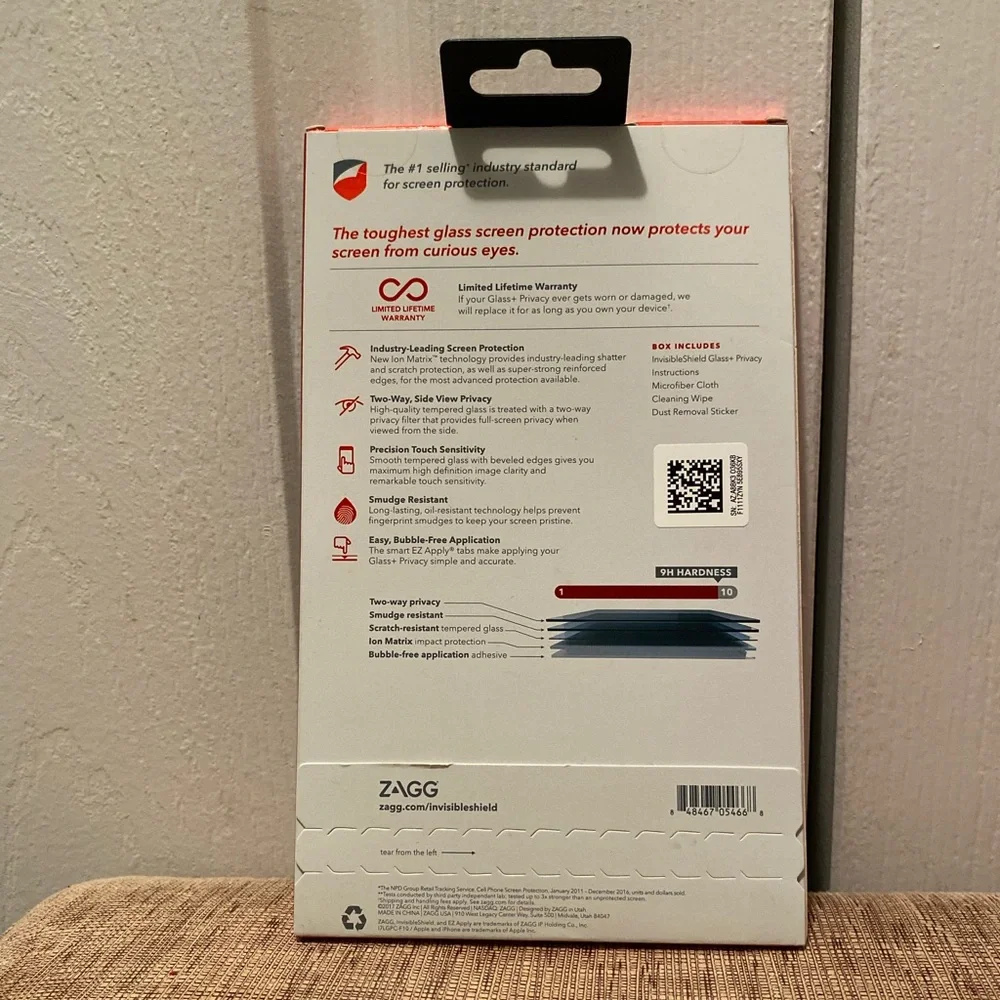 ZAGG Invisible Shield Glass + Privacy screen for the iPhone 6Plus /6SPlus /7Plus